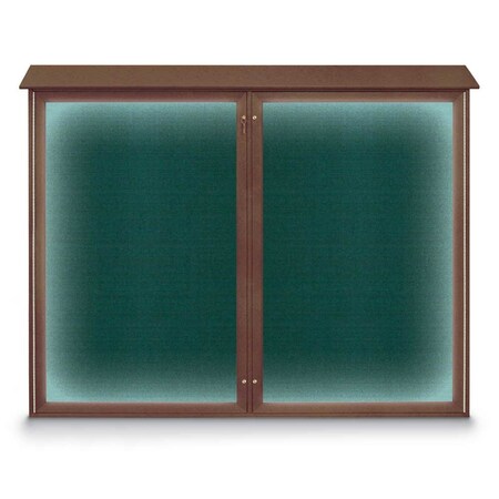 United Visual Products Double Door Enclosed Indoor Letterboard UV1127-WHITE-BURGUN